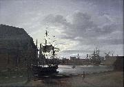 Johan Christian Dahl Frederiksholms Canal in Copenhagen with Christian IV's Brewery oil painting artist